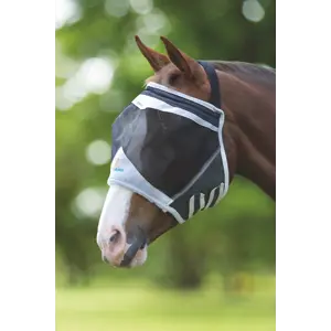 Fluemaske uten ører svart