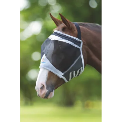 Fluemaske uten ører svart