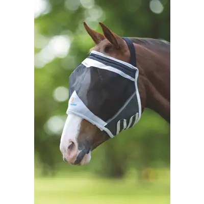 Fluemaske uten ører svart