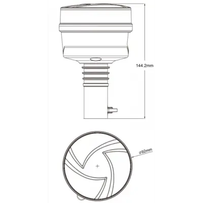 Roterende varsellampe med piggfeste, bilde 3
