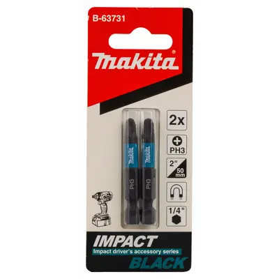 Bits PH3 50 mm 1/4" Impact Black, bilde 2