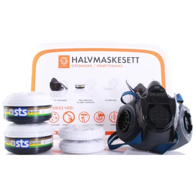 Halvmaske maskesett med filter