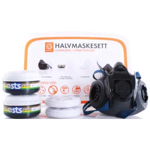 Halvmaske maskesett med filter