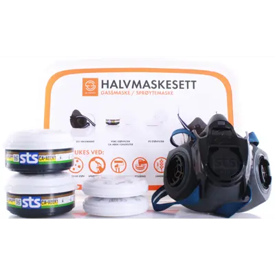 Halvmaske maskesett med filter
