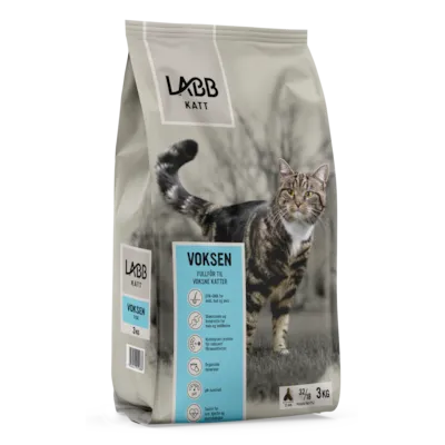 Kattemat Voksen Fisk 3 kg