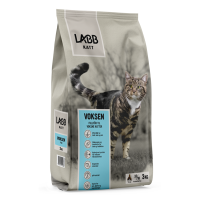 Kattemat Voksen Fisk 3 kg