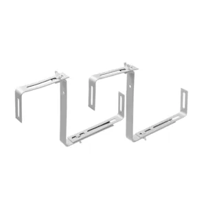 Konsoll for balkongkasse grå 2 pk