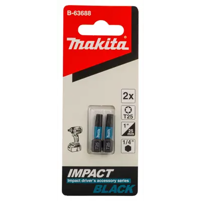 Bits T25 25 mm 1/4" Impact Black, bilde 2