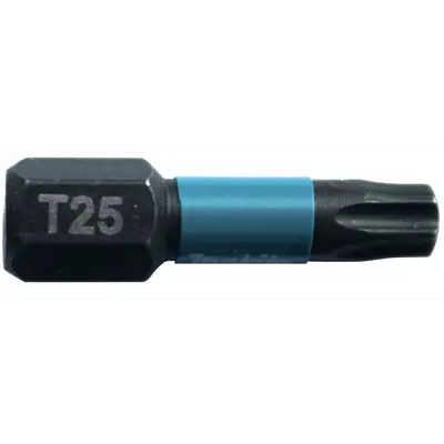 Bits T25 25 mm 1/4" Impact Black