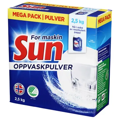Maskinoppvaskpulver 2,5 kg