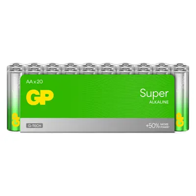 Super Alkaline batteri LR6/AA 20 pk