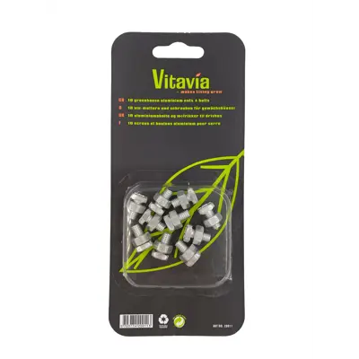 Bolt og mutter til drivhus 10 pk