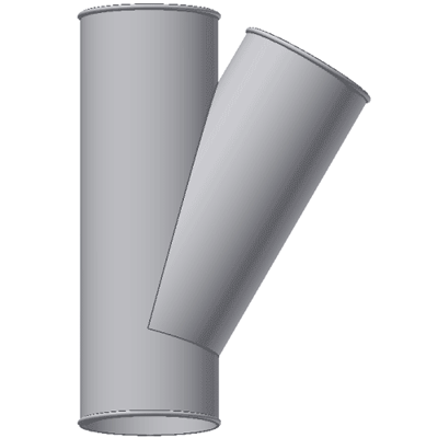 Rett oppsamlingsrør 30 grader