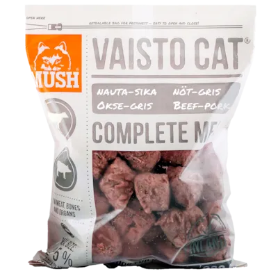 Kattemat Vaisto okse-gris frosset 800 g