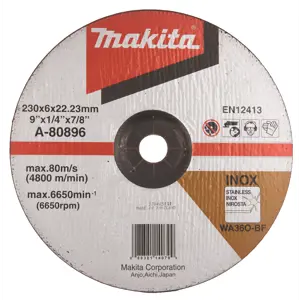 Slipeskive metall 230 x 6 mm