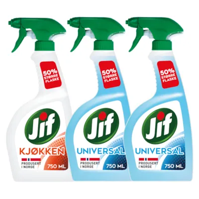 Kit med 1 kjøkkenspray og 2 universalspray