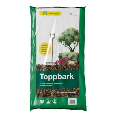 Toppbark 50 L pall à 45 sekker
