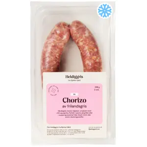 Fryst Chorizo Rå av Frilandsgris 2 pk
