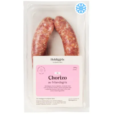 Fryst Chorizo Rå av Frilandsgris 2 pk