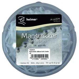 Manstrikk hvit 450 stk