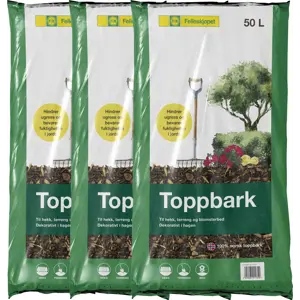Toppbark 50 L -3 pk