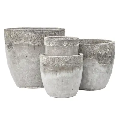 Blomsterpotte Capri hvit sett à 4 stk