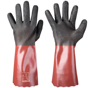 Kjemikaliehansker i vinyl/PVC 