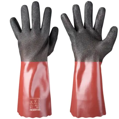 Kjemikaliehansker i vinyl/PVC 