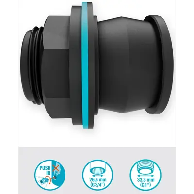 Tanktilkobling Plug IN G1"/G3/4", bilde 2