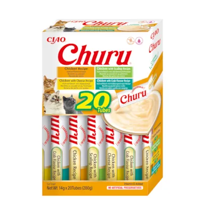 Kattesnacks puré kylling varianter 20x14 g