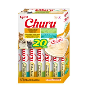 Kattesnacks puré kylling varianter 20x14 g