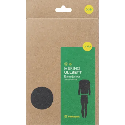Merinoullsett barn grå, bilde 2
