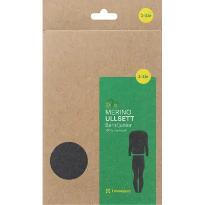 Merinoullsett barn grå, bilde 2