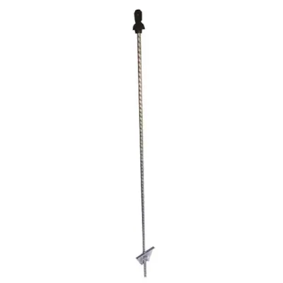 Fjærstålstolpe med isolator 105 cm 50 stk