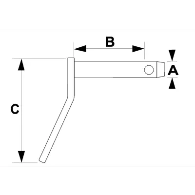 Bolt toppstag kat. 3 med håndtak 32/168 mm, bilde 2