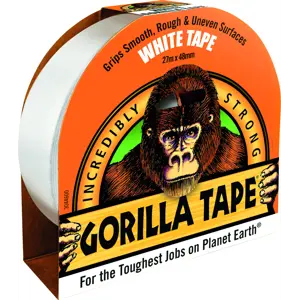 Lerretstape hvit 48 mm x 27 m