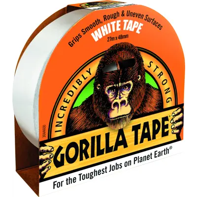 Lerretstape hvit 48 mm x 27 m