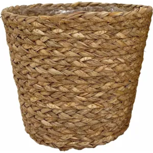 Sjøgresspotte flettet rund