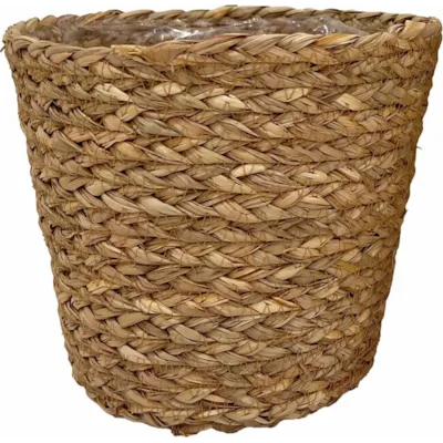 Sjøgresspotte flettet rund