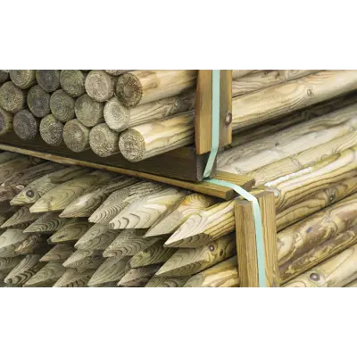 Gjerdestolpe impregnert 7 X 200 cm