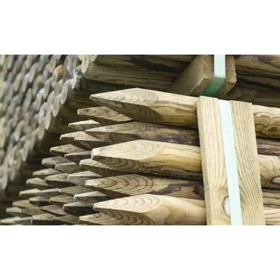 Gjerdestolpe impregnert 7 X 200 cm, bilde 2