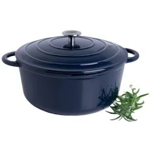 Støpejerngryte blå 6 L