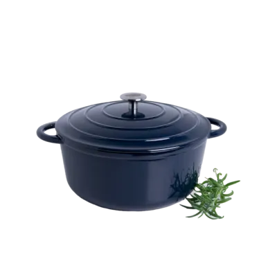 Støpejerngryte blå 6 L, bilde 2