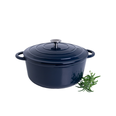 Støpejerngryte blå 6 L, bilde 2