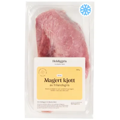 Fryst Skivet Magert Kjøtt Frilandsgris