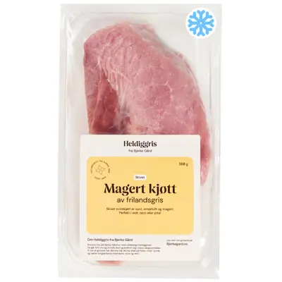 Fryst Skivet Magert Kjøtt Frilandsgris