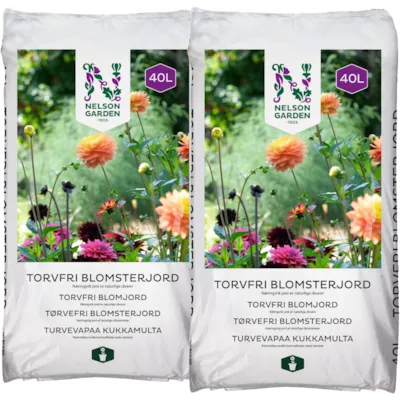 Torvfri blomsterjord 40 L 2 pk