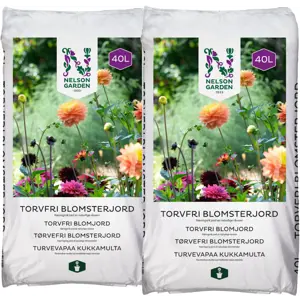 Torvfri blomsterjord 40 L - 2 pk