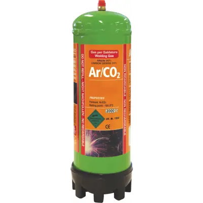 Argon CO2 engangsgassflaske 1.8 L