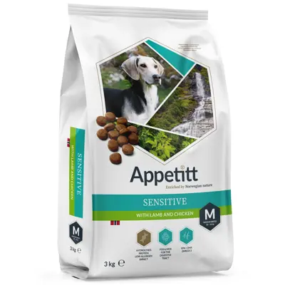 Hundefôr Sensitive Lamb & Chicken Medium Breed 3 kg